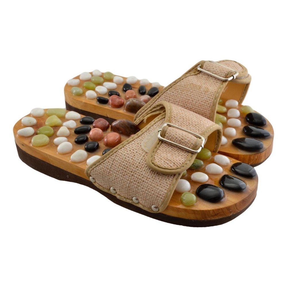 Acupressure Massage Sandals w/Earth Stones Uni-Sex